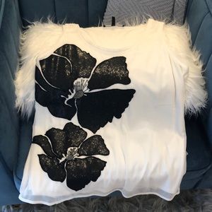 Sequined dressy sleeveless top WHBM large